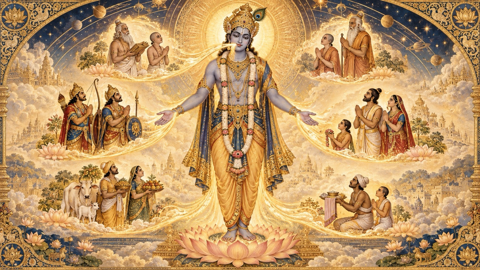 The four orders of society and stages of life arising from the body of the Supreme Person
