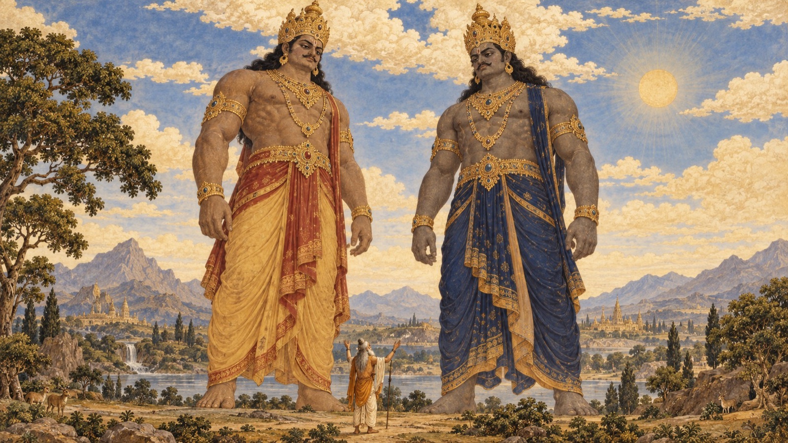 नवजात जुड़वाँ दैत्य तत्काल दो पर्वतों के आकार तक बढ़ जाते हैं