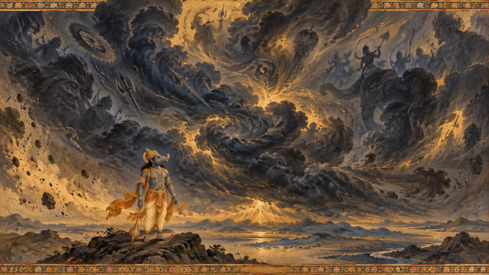A dark storm of illusion conjured by the demon