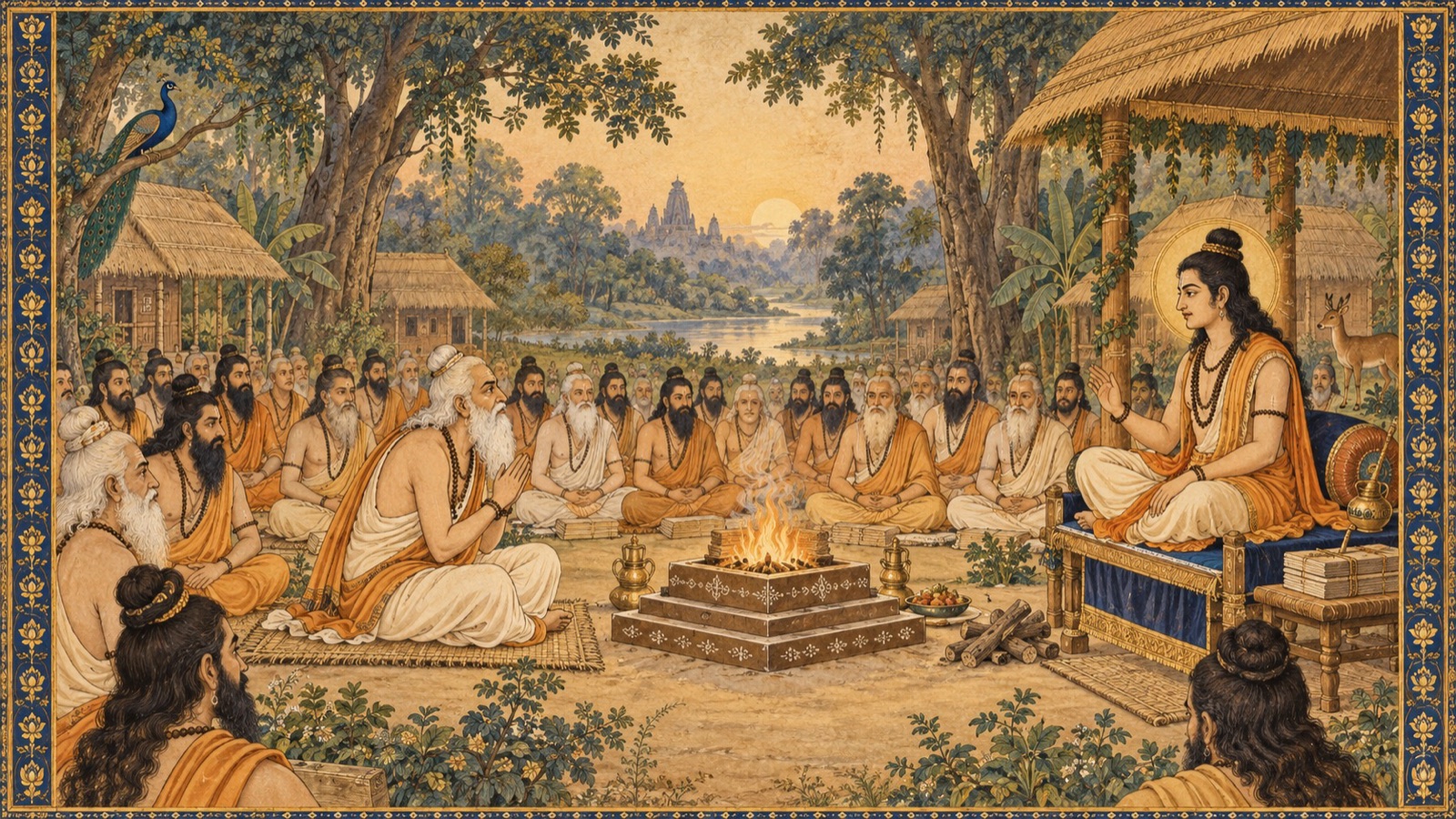 Saunaka confessing that his senses are never sated with hearing the glory of Lord Kapila, and asking Suta to narrate all His doings