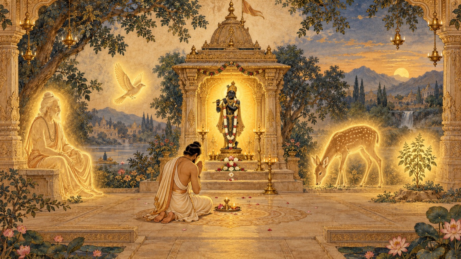 Worship offered with contempt for other beings contrasted with the recognition of the Lord present in every creature