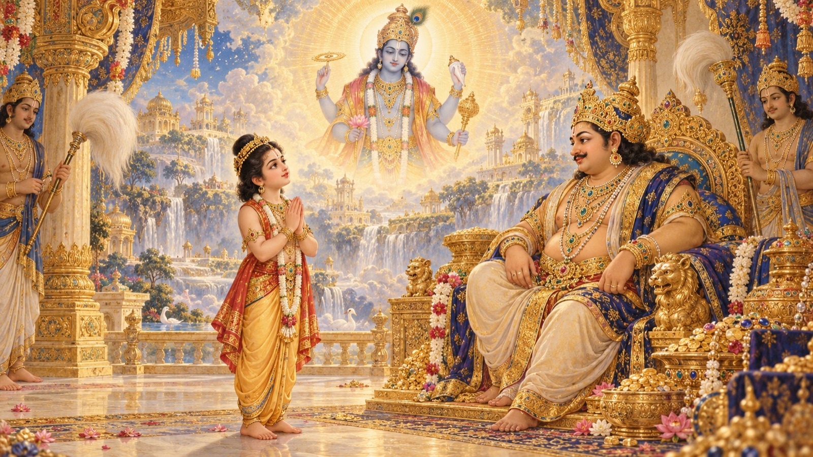 महाभागवत ध्रुव विनम्रता से केवल भगवान् की अविचल स्मृति माँगता हुआ