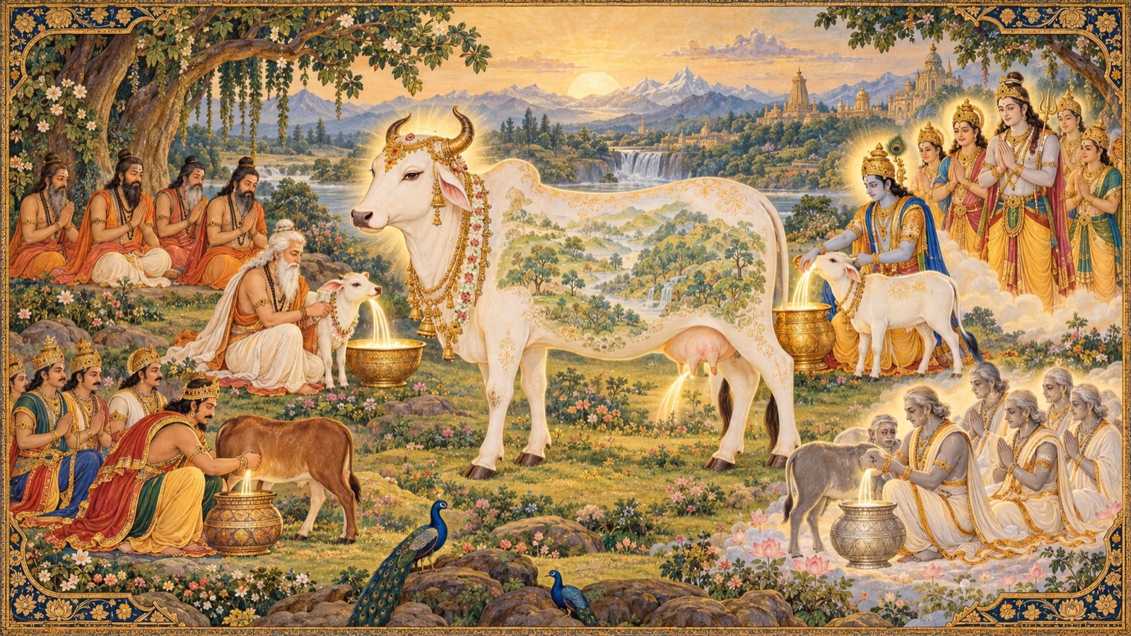 The sages, gods, ancestors, and every class of being milking the one Earth-cow for their nourishment