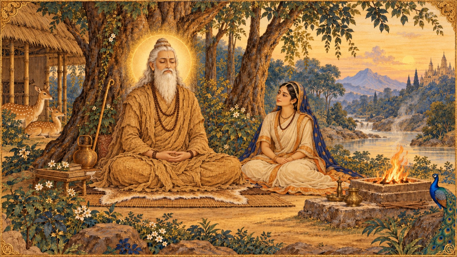 राजा पृथु वन में गहन तपस्या तथा ध्यान में, अपना हृदय परम भगवान् में स्थिर करते हुए