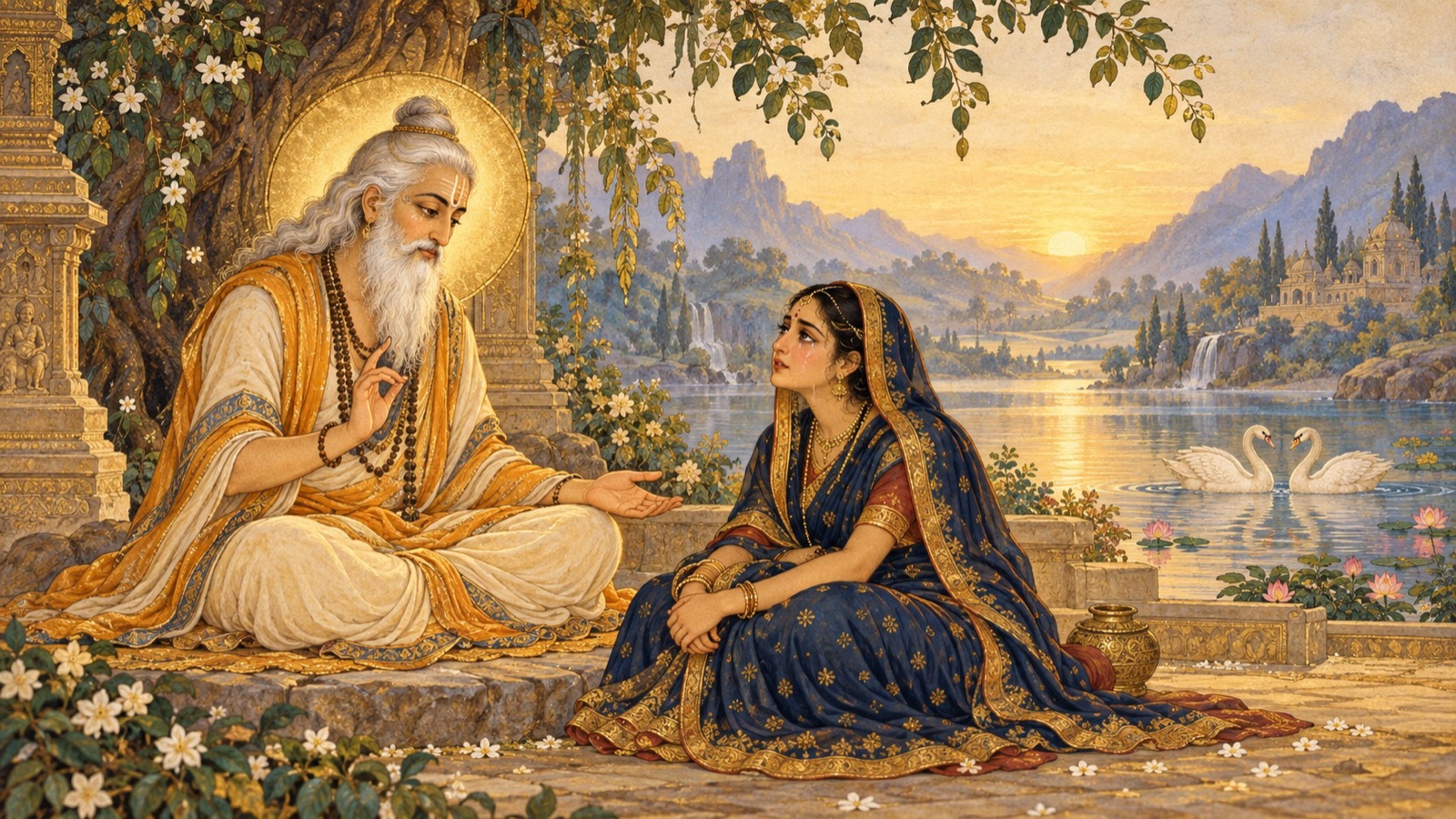 The wise brahmana, the Lord within, awakening the grieving soul to the memory of who it truly is