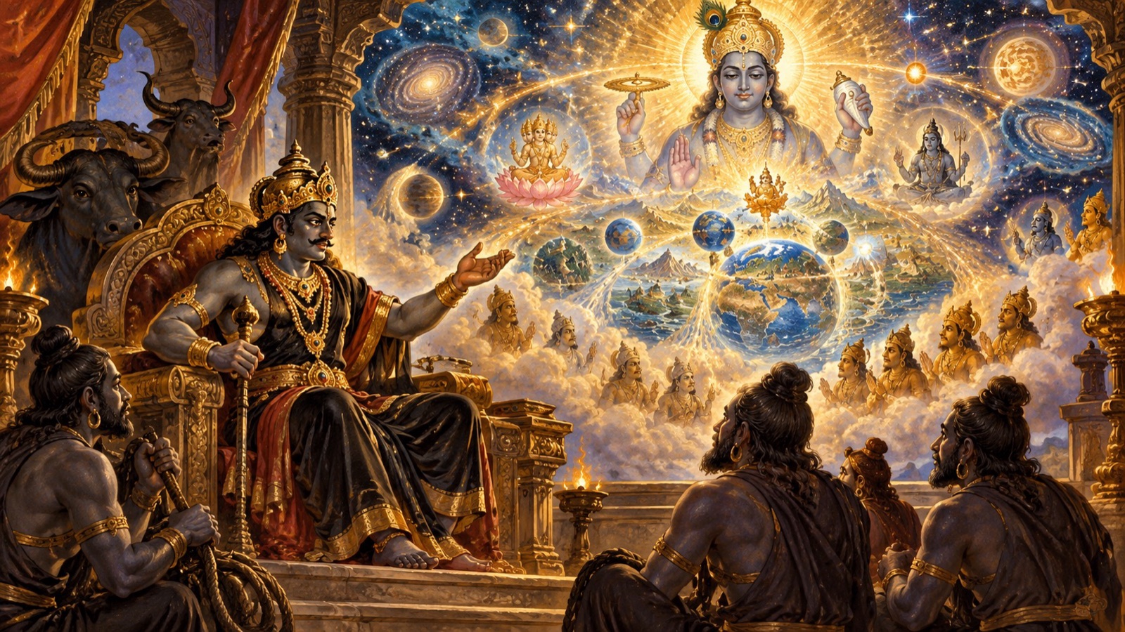 Yama teaching that one Supreme Lord pervades and controls the entire universe