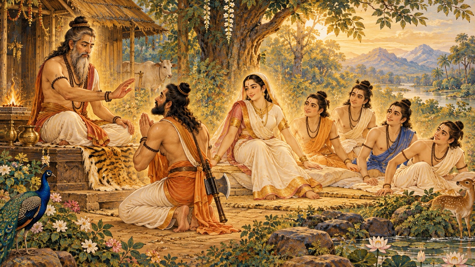Parashurama's mother and brothers restored to life as if waking from sleep by his boon