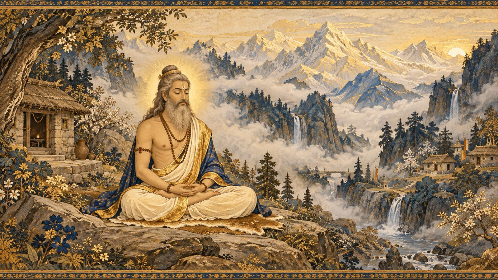 गुप्त कलापग्राम में योग में स्थित देवापि