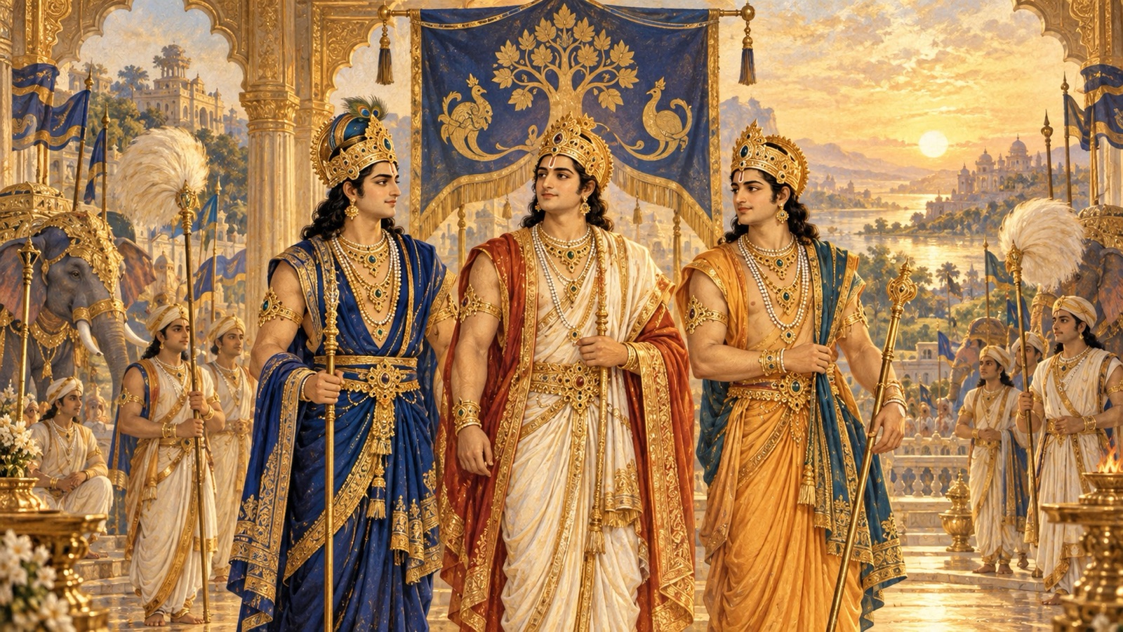 The Yadu line branching into the Yadavas, Madhavas and Vrishnis