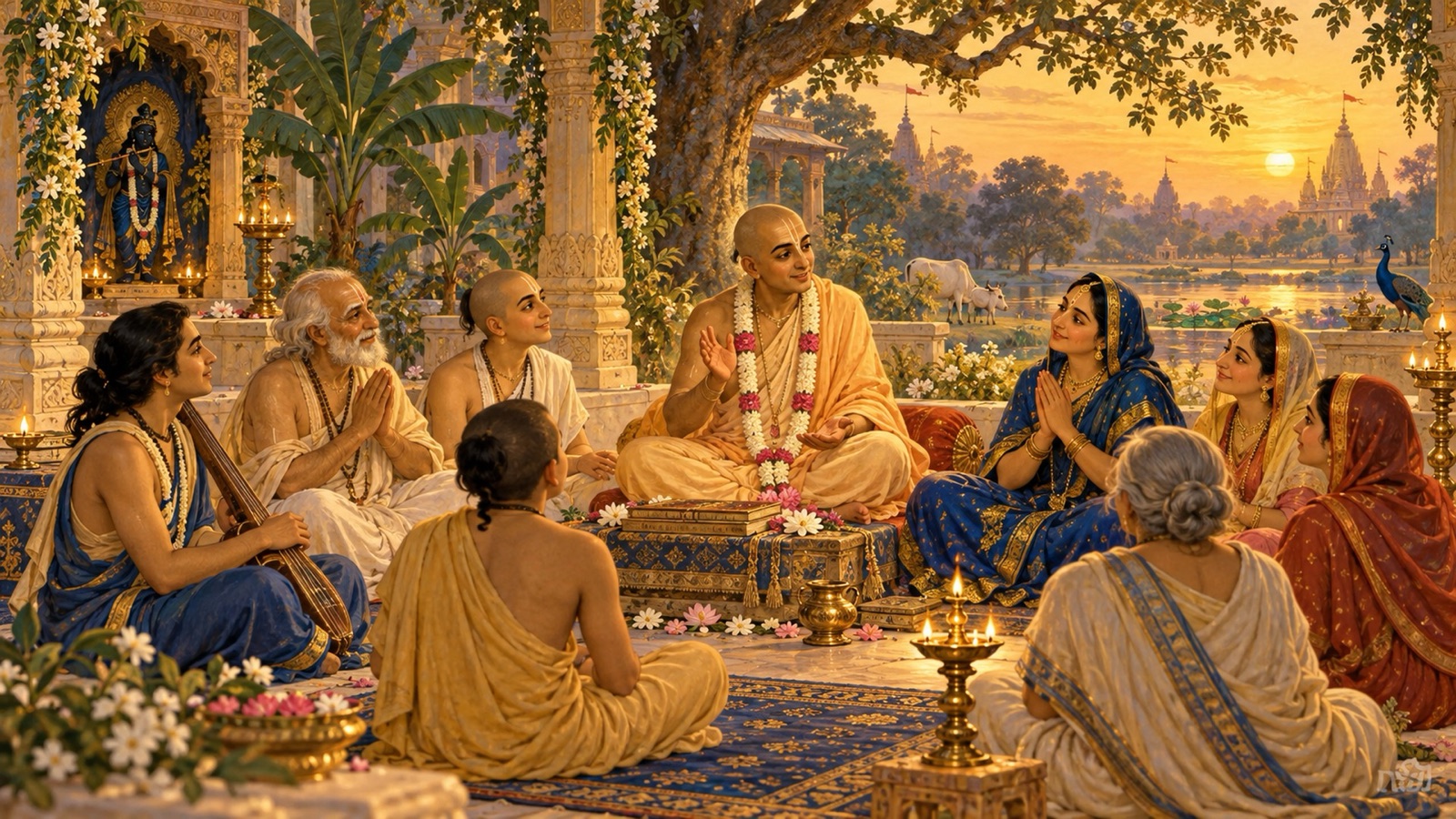 सन्तों के संग में भक्तों की सभा, संग के द्वारा भगवान् की ओर आकृष्ट