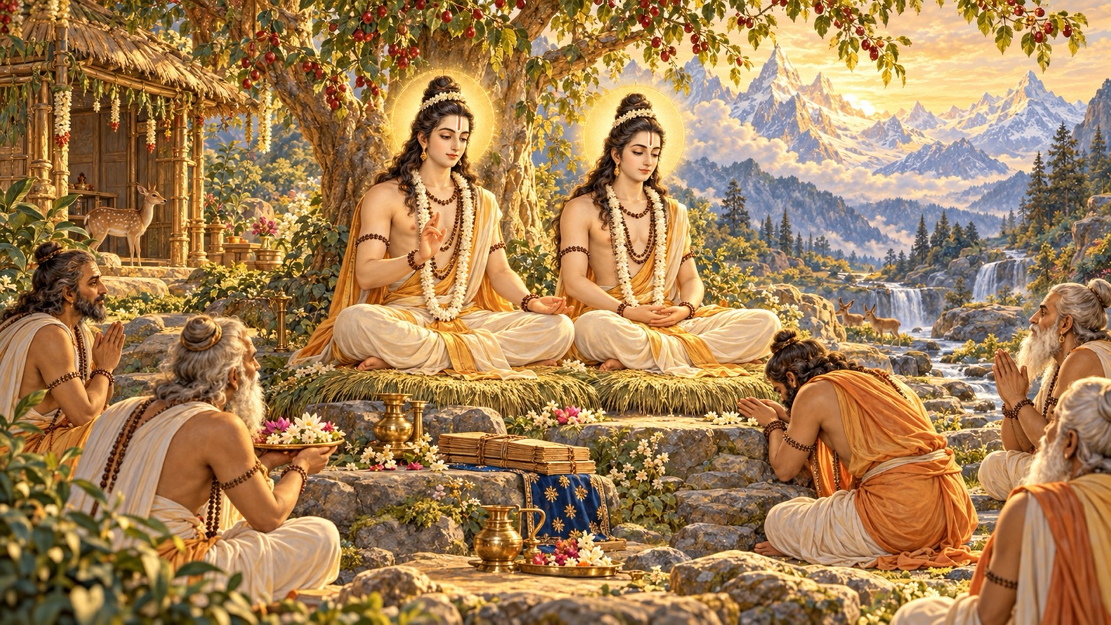 कर्म से परे के मार्ग का आचरण तथा उपदेश करते शान्त ऋषि नर तथा नारायण