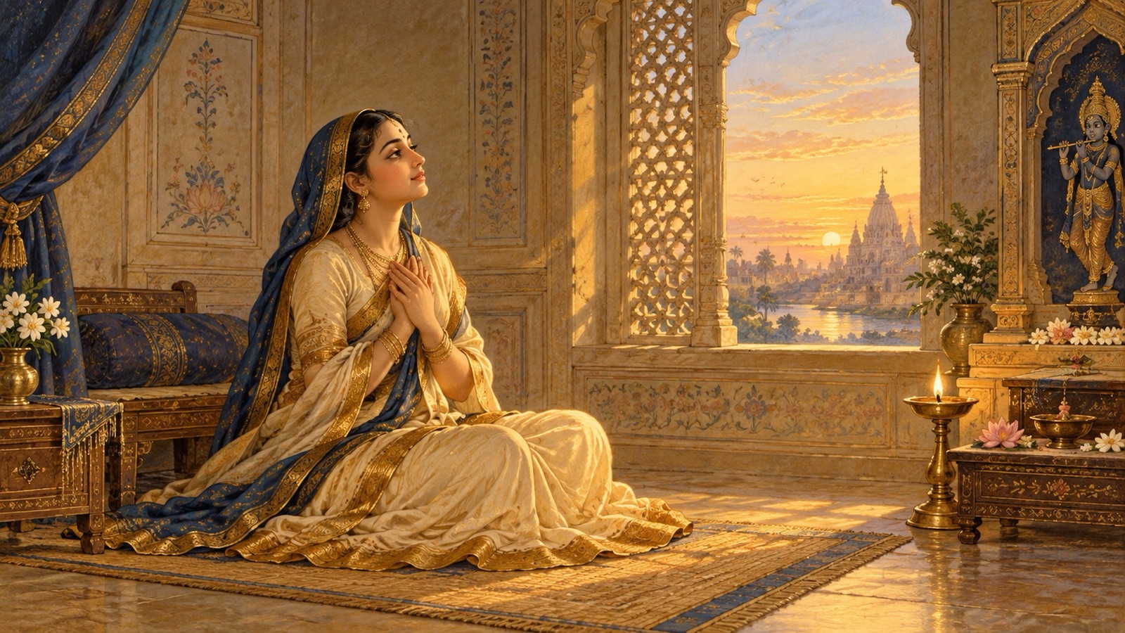 समस्त सांसारिक आशा त्यागकर तथा भगवान् की शरण लेकर परम शान्ति में विश्राम करती पिंगला