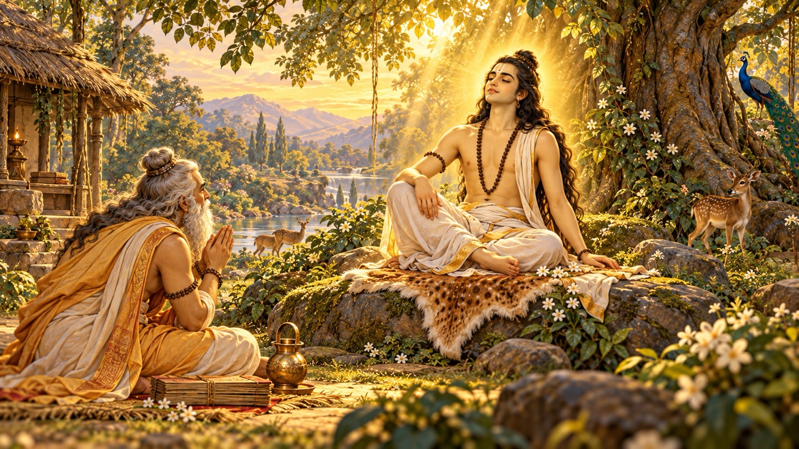 सूत व्यास-पुत्र शुक को श्रद्धापूर्ण प्रणाम अर्पित करते हुए, जिन्होंने भागवत-पुराण प्रकट किया