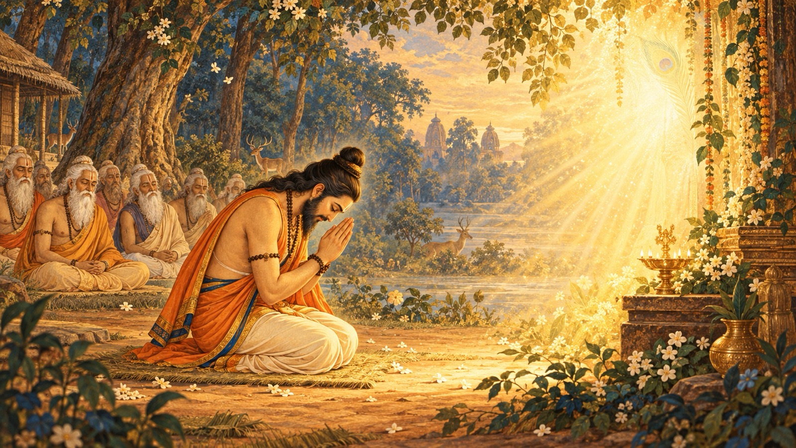 सूत श्रीहरि को अन्तिम प्रणाम करते हुए, जिनका नाम समस्त पापों का नाश करता तथा दुःखों को शान्त करता है
